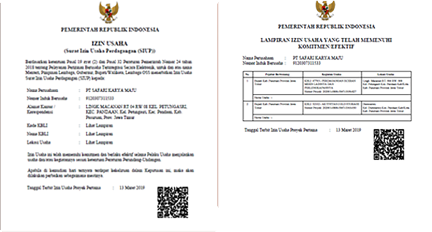Surat Izin Usaha Perdagangan (SIUP)